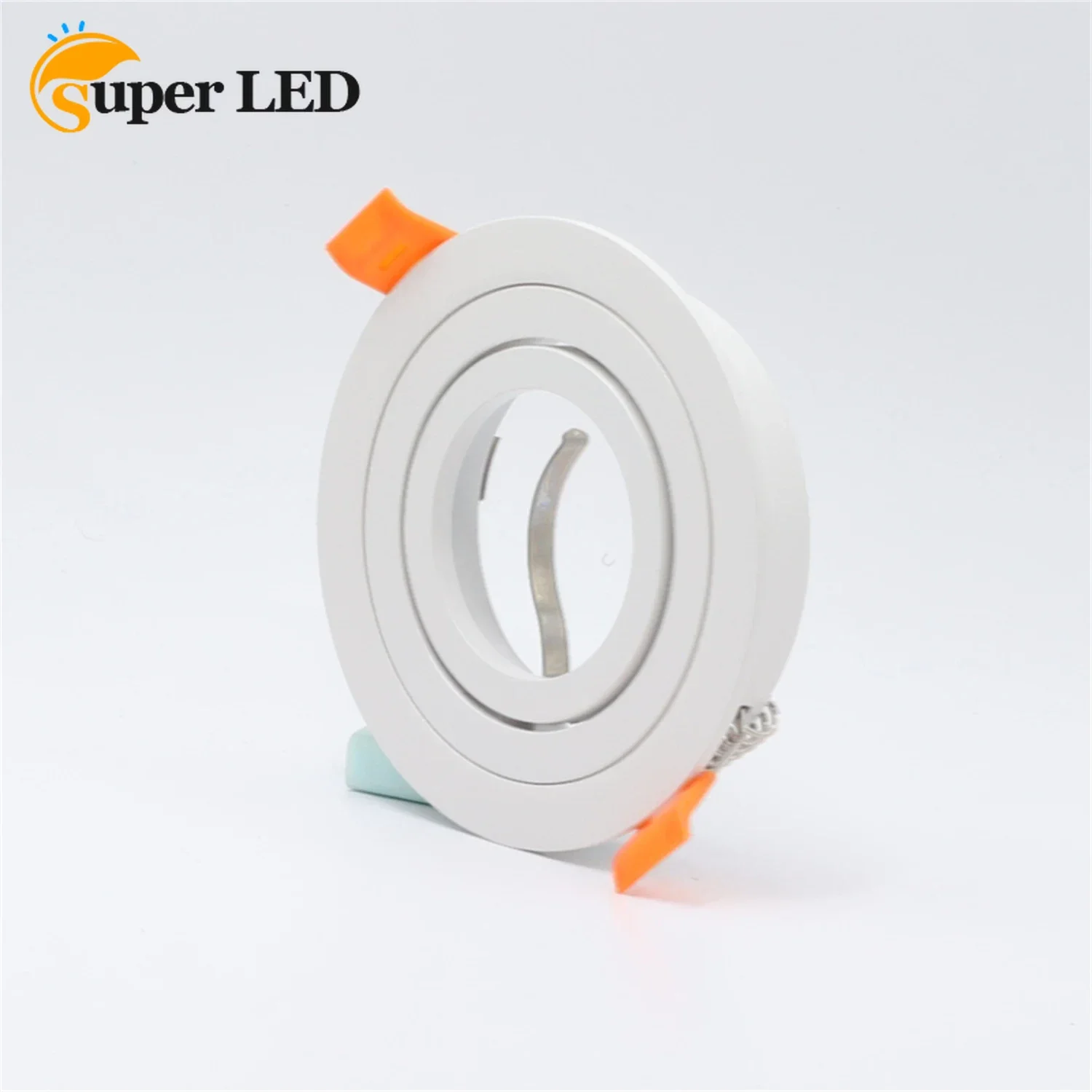 Penjualan Terbaik aluminium bulat LED Downlight GU10 lampu sorot disesuaikan lubang potong Downlight 70mm perlengkapan