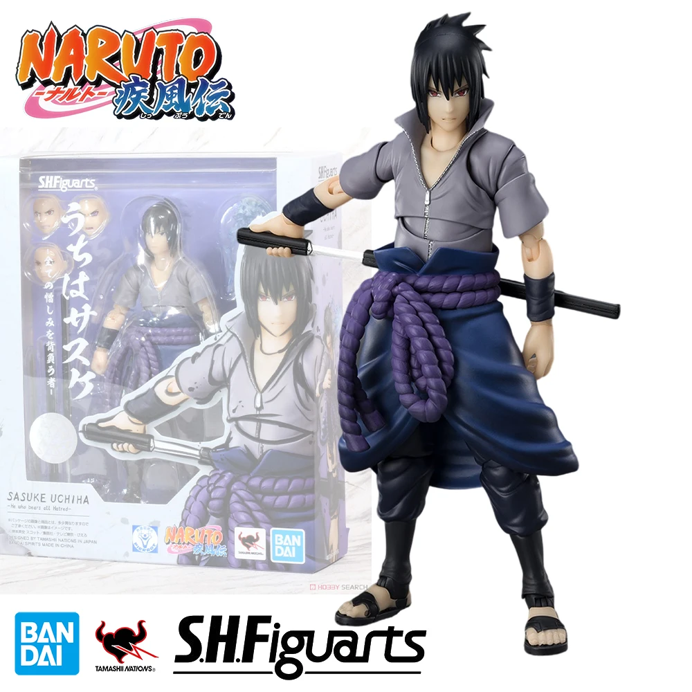 

Bandai Genuine NARUTO S.H.Figuarts Sasuke Uchiha He who bears all Hatred Anime Action Figure Toys Model Toy Gifts