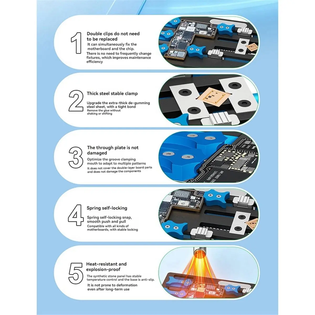 Dual Clamp Multifunctional Repair Fixture for Phone Repair Irregular Double Layer PCB Holder Soldering Maintenance Tool