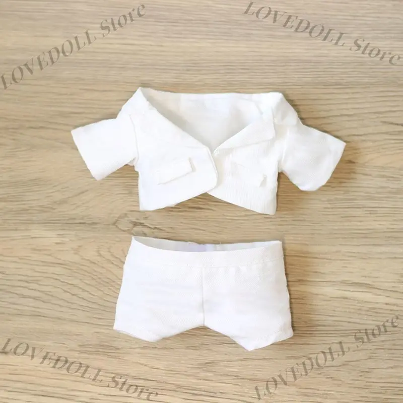 

Black Doll Clothes Suits For 20cm Plush Stuffed Doll Body Plushie Pillow Toys