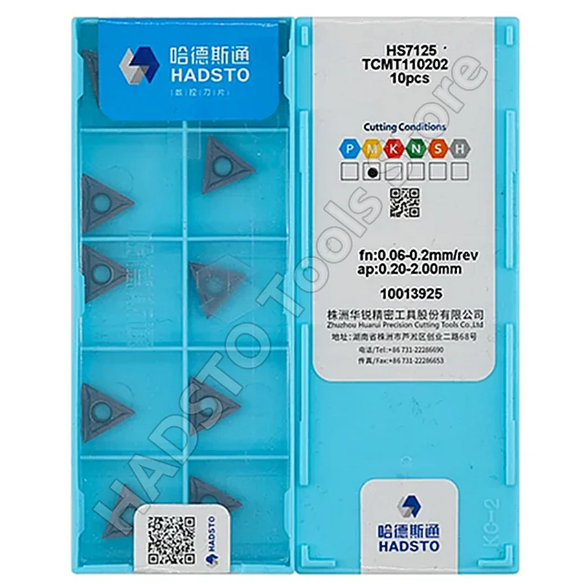 Inserções de giro do carboneto do CNC, TCMT090204, TCMT110202, TCMT110204, TCMT110208, HS7125, HS7225, HS8125, TCMT09, TCMT11, HADSTO