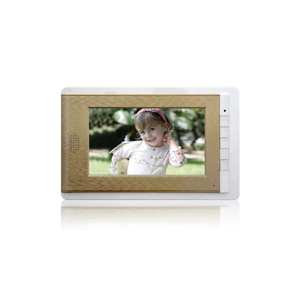 1Set 7 "Smart Doorbell Ring Building Videocitofono cablato Sblocco citofono Sistema da uno a uno Campanello per porta con telecamera impermeabile