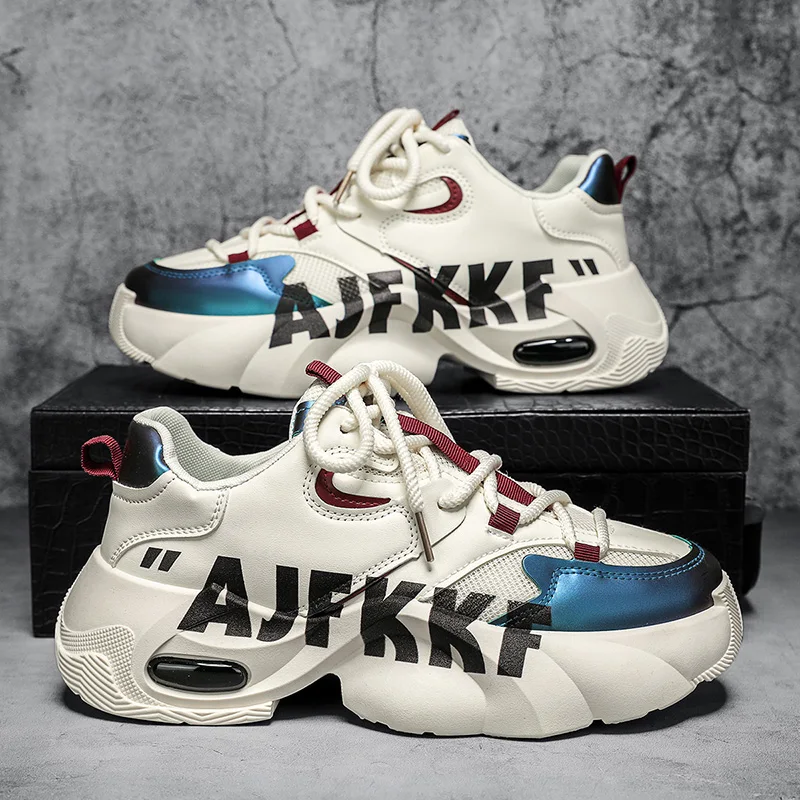 

Fashion Mens Casual Sneakers Designer Athletic Jogging Shoes Outdoor Thick Bottom Board Shoes Breathable Anti Slip Walking Shoes