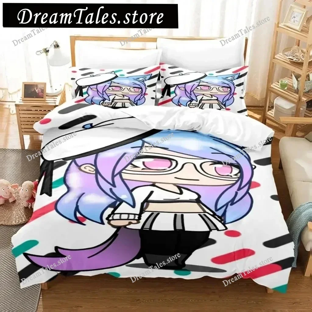 

3D Print Anime Kawaii The Gacha Girl Bedding Sets Duvet Cover Set With Pillowcase Twin Full Queen King Bedclothes Bed741