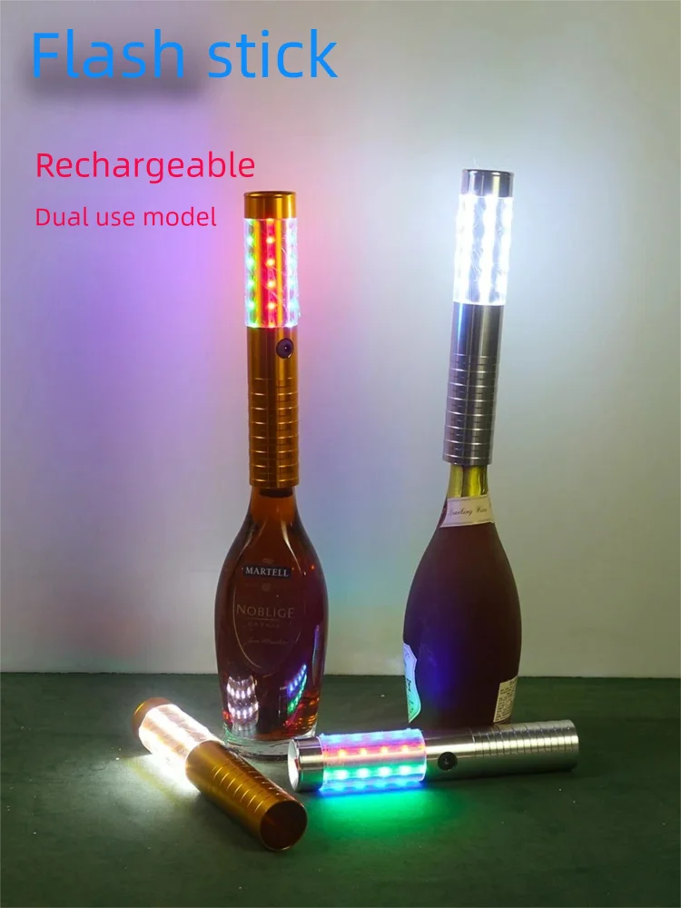 

LED Flashing Sticks and Champagne Bottle Services For Nightclubs, KTVs, Bars , Lightweight Aluminum Alloy Material