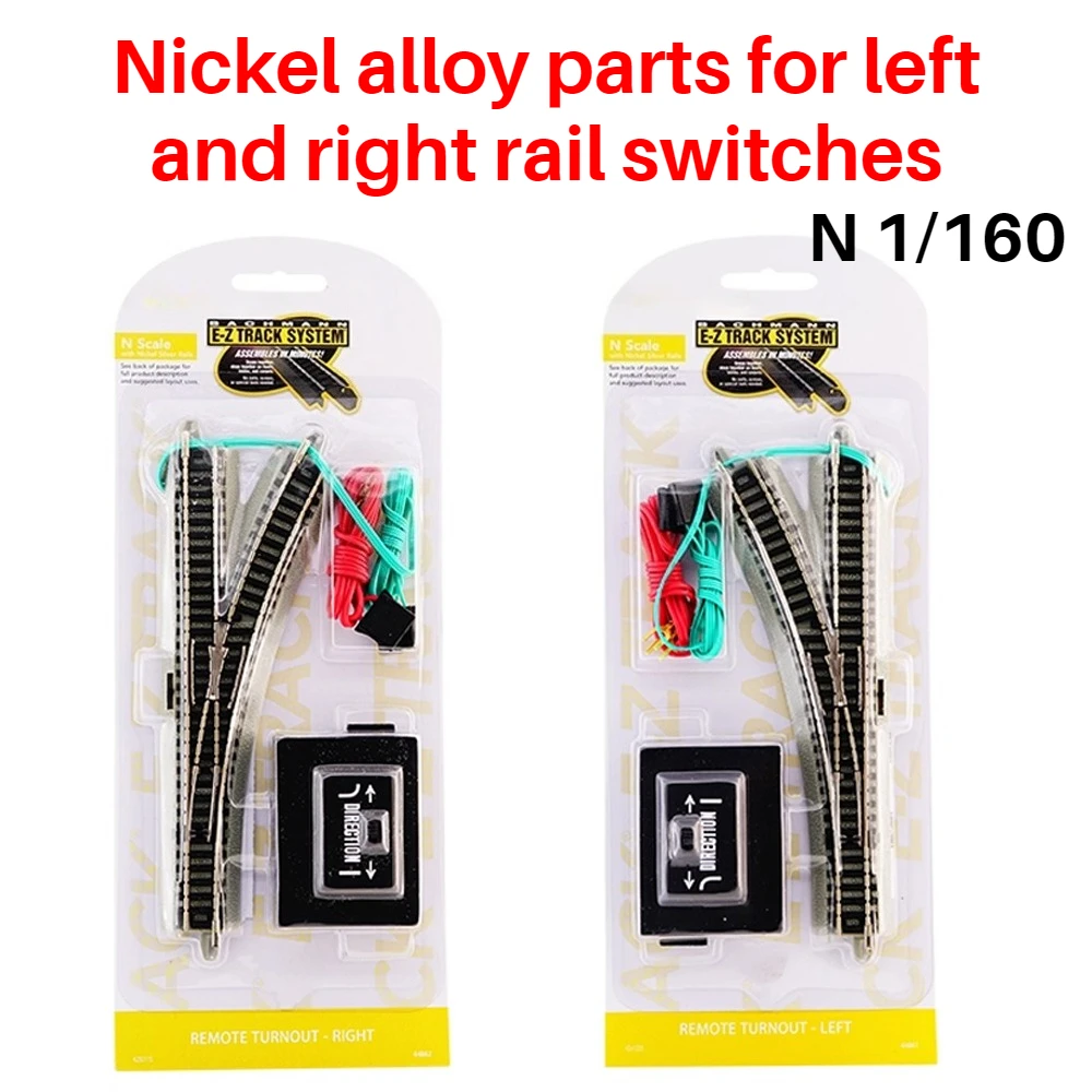 

Аксессуары для гусениц N-типа 1/160, имитация металлического железнодорожного рельса, модель рельса, детали из никелевого сплава для левых и правых переключателей