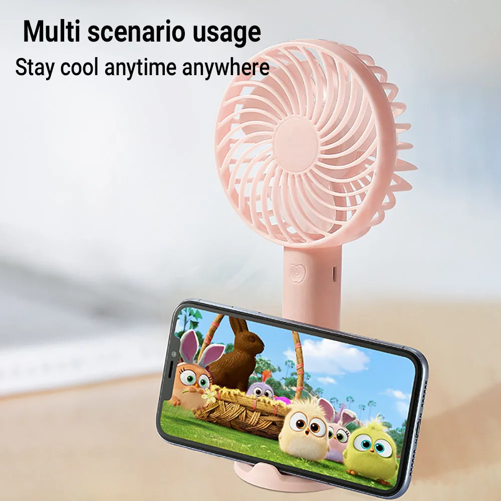 USB Mini Strong Wind Handheld Fan Rechargeable Fan Mini Desktop Air Cooler Outdoor Fan Cooling Travel Hand Fans Ventilation Fan