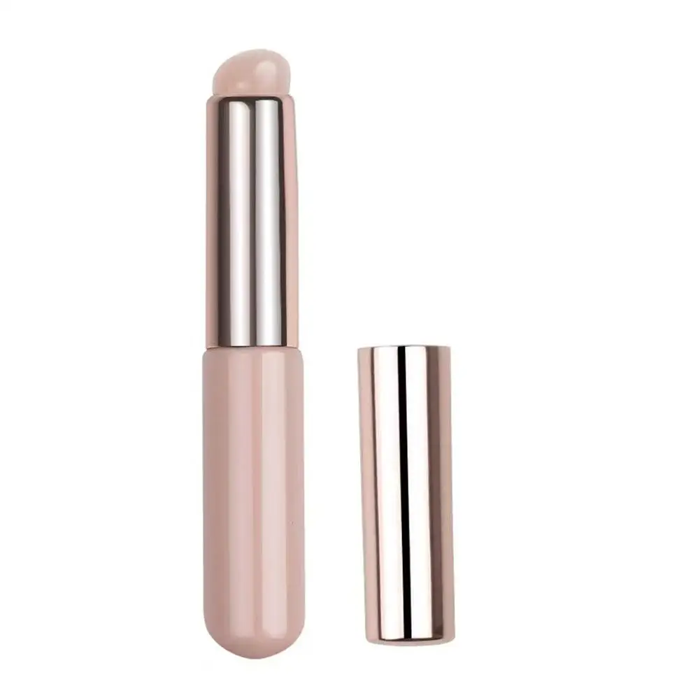 Silicone Lip Brush com Tampa, Soft Mini Lip Aplicador, Corretivo, Maquiagem Tool, Elástico, T0A4