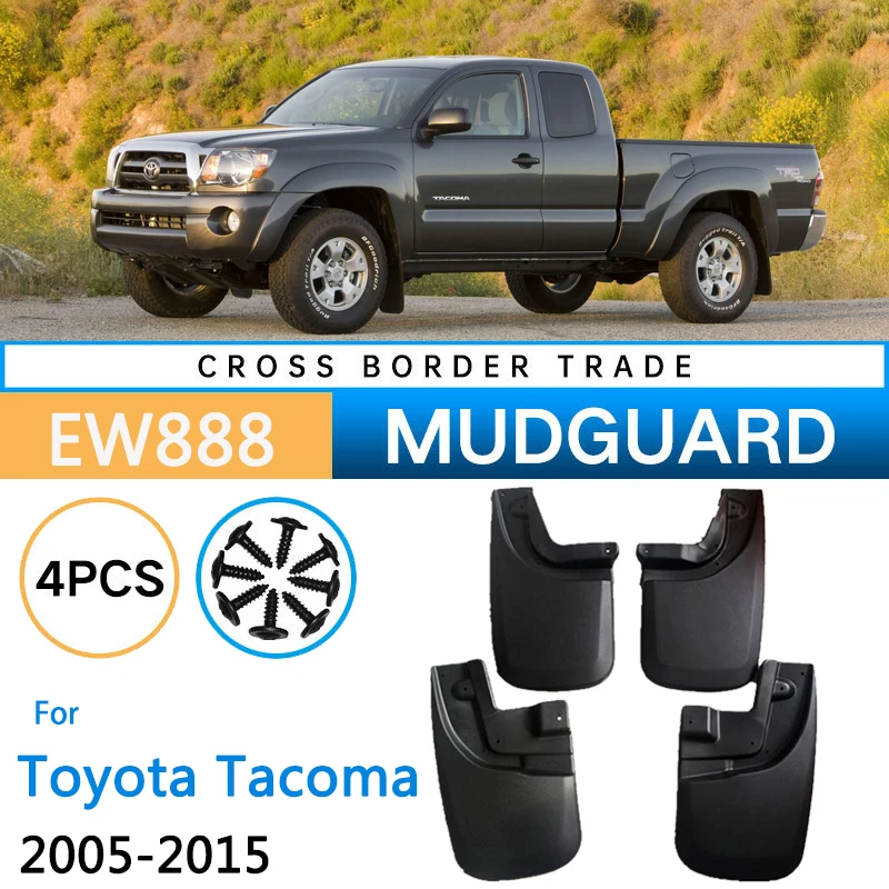 

for Toyota Tacoma 2005~2015 2006 2007 2008 2009 2010 Front Rear Wheel Mudguards Fender Mudflap Mud Flaps Splash Car Accessories