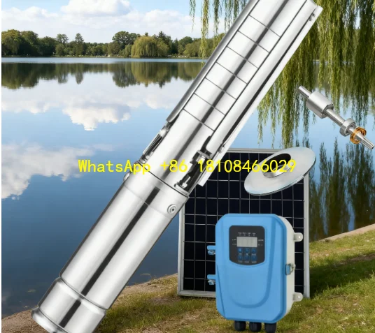 Solar Surface Water Pump with Inverter for Livestock Watering Flow Rate 17m3/h Well Depth /Head:74m Stable Performance