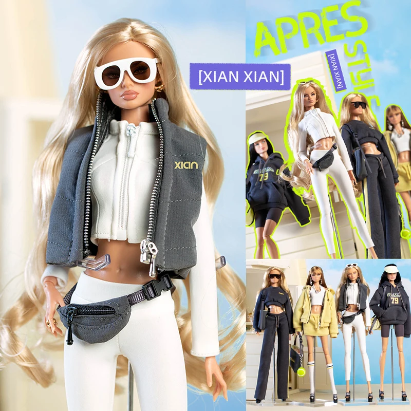 Xianxian Supermodel APRES Series Sporty Style Fashion Dress Up Doll Clothes Accessories Cool Girl Sportswear For 30cm 1/6 Doll
