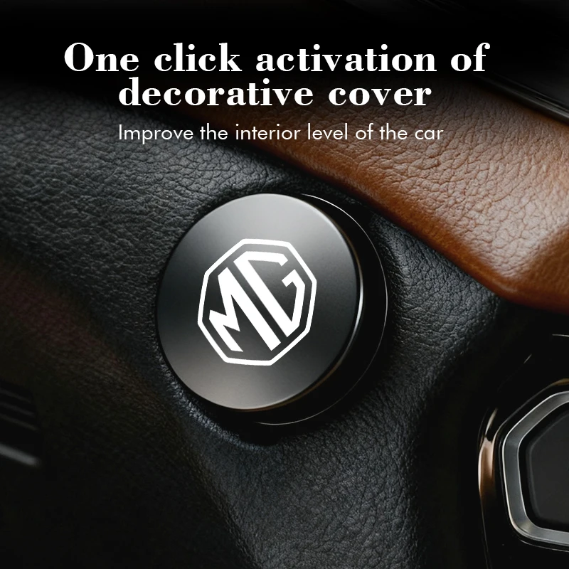 1 PC Car Push Start Button Cover Decoration Accessory Suitable for MG ZS 5 7 6 Cyberster MG4 EV ES5 HS ONE GT GS MG3 3SW MARVEL