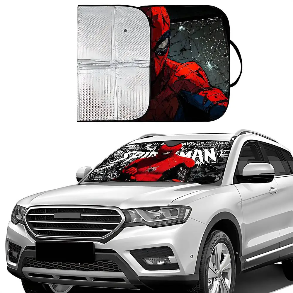 Cool-S-spider-manS Stylish And Trendy Windshield Sunshade, Car Windshield Cover, Car Sunshade Curtain, Car Sun Protection Cover view 6