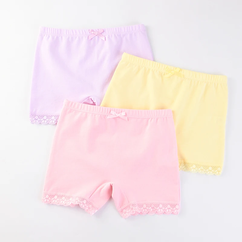 2pc/Lot Cotton Kids Underwear Panties Lace Safety Pants Children\'s Shorts Toddler Girls Clothes 2-10Y