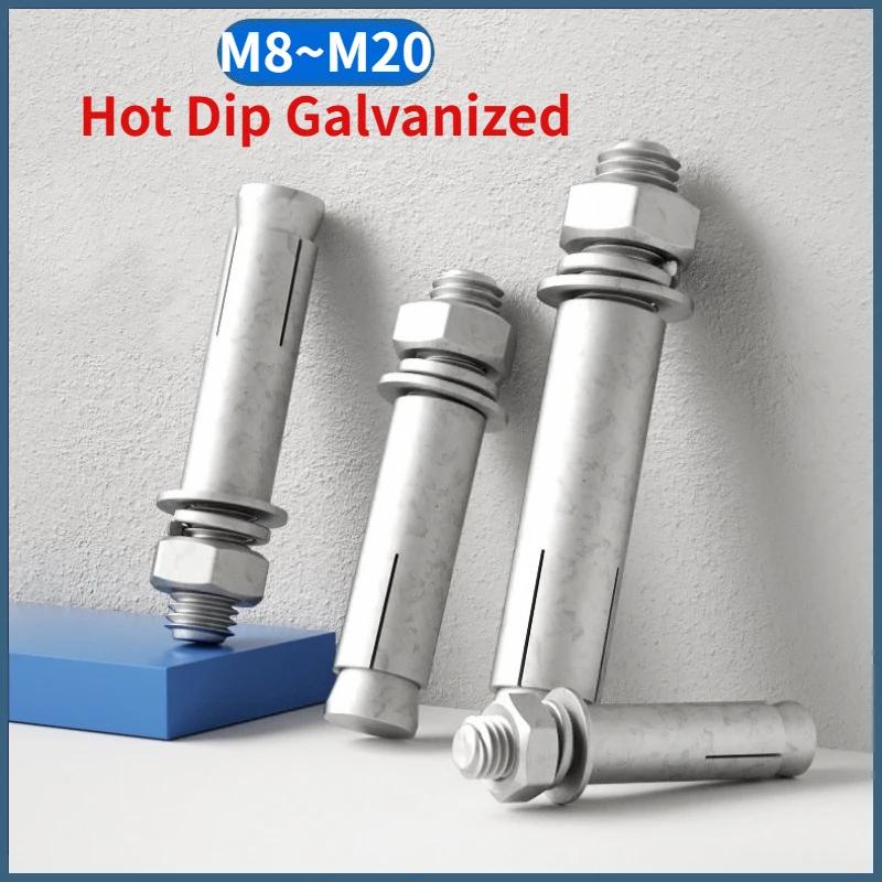 M8 M10 M12 M14 M16 M18 M20 Carbon Steel Hot Dip Galvanized Expansion Screws Concrete Anchors Bolts