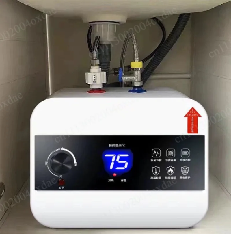 Digital display 6L water storage electric water heater 1500W fast continuous water stainless steel heater supply hot