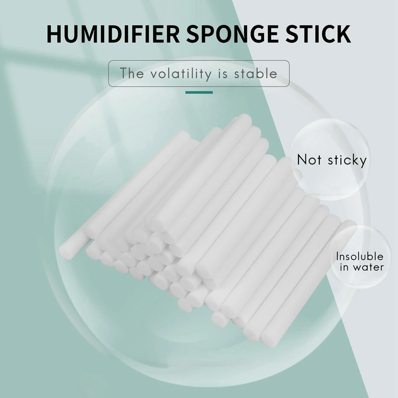 40Pcs Cotton Swab Filters Refill Sticks Replacement Wicks For Portable Personal USB Powered Humidifiers Aroma Maker