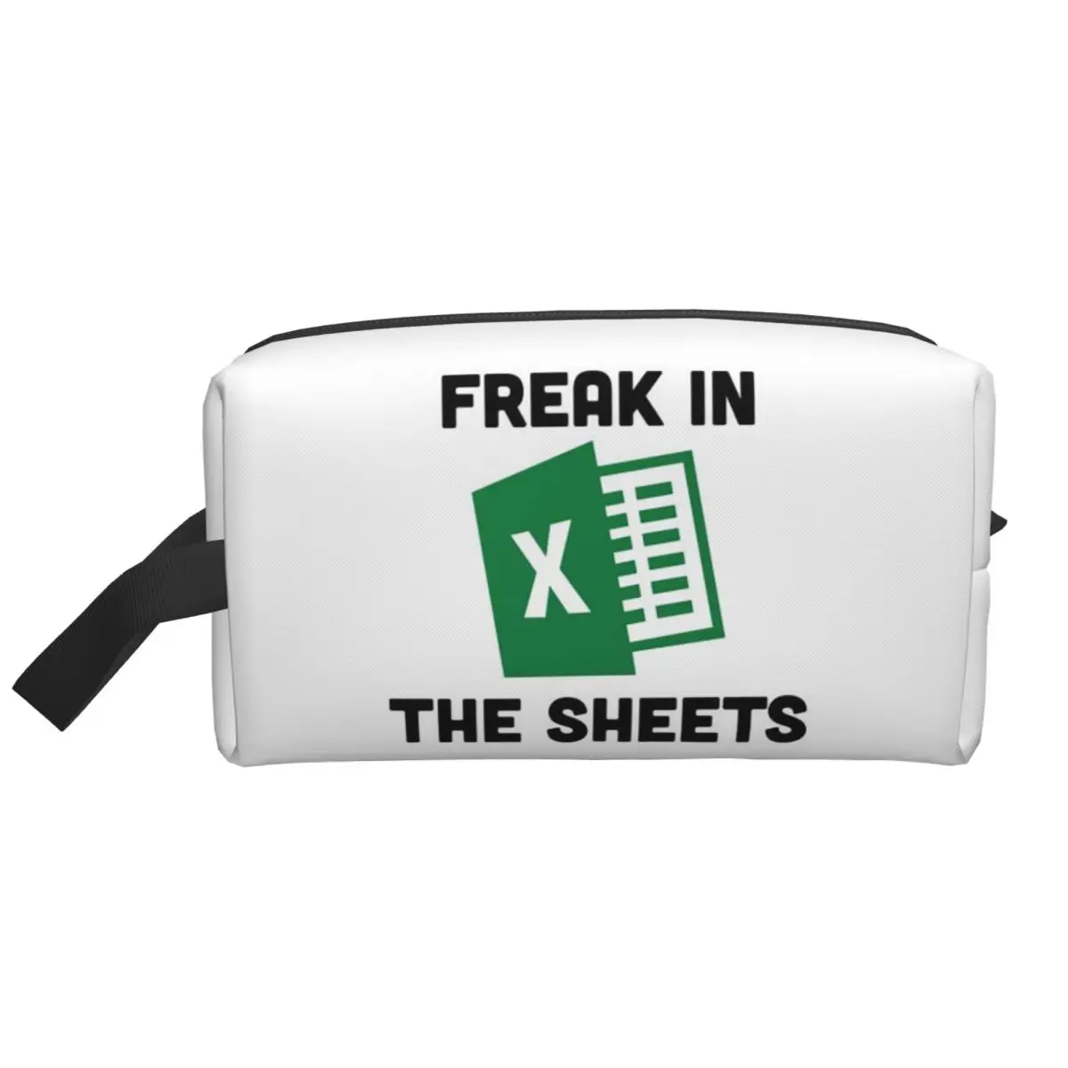 Freak In The Sheets Funny Spreadsheet Excel Pencil Case for Students Pen Box Pencil Bag Stationery Supplies Women Cosmetic Bag