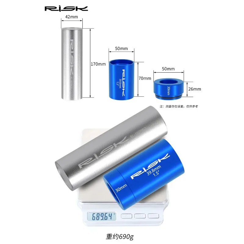 1Set Bicycle Front Fork Crown Installation Tool Bike Headset Race Tool Anti- Slip Setting System Extension for 28.6mm 1.5 1.25 F view 5