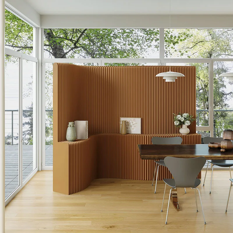 2M Height Creative Home Decor White Organ Paper Wall Screen Room Dividers Office Partition Removable Folding Baffle Fence