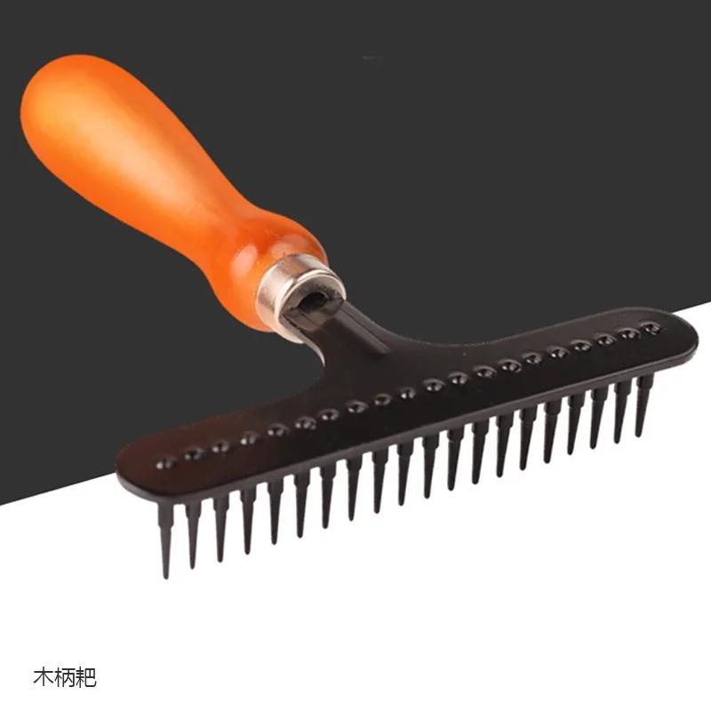 Dog Brushes for Grooming Large Dogs Long Hair Dog Rake Pet Grooming Brush Steel Comb for Golden Retriever Husky German Shepherd