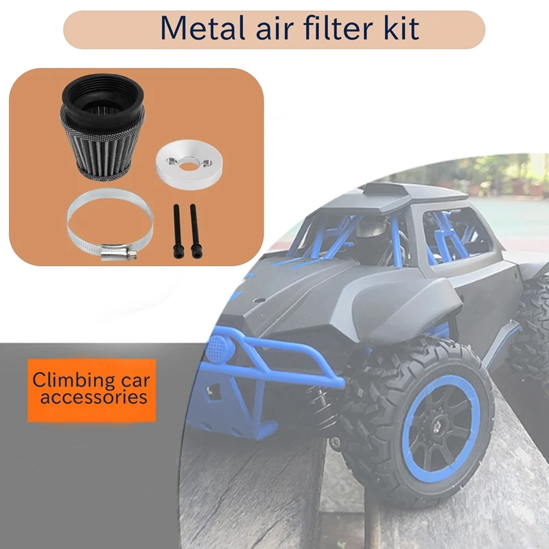 Metal Air Filter Fit For Zenoah CY 23Cc 26Cc 29Cc 30.5Cc 32Cc 45Cc Engines For 1/5 HPI Km Baja 5B 5T 5SC Rc Car Parts