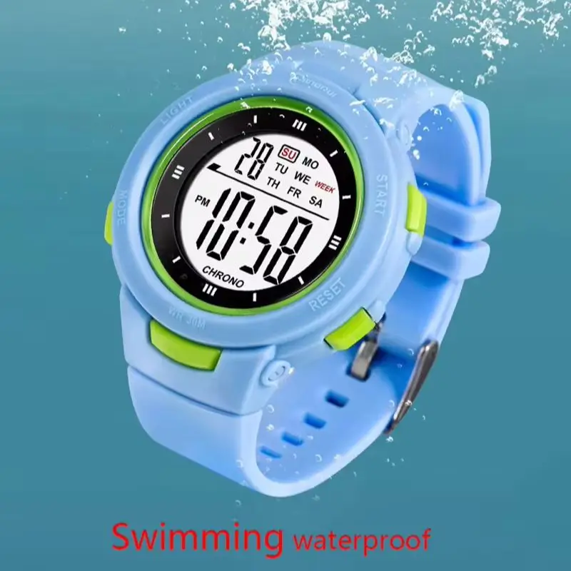 Kids Watches Fashion Luminous Waterproof Alarm Clock Smart Watches Boys and Girls Student Electronic Watch Gift UTHAI CE49