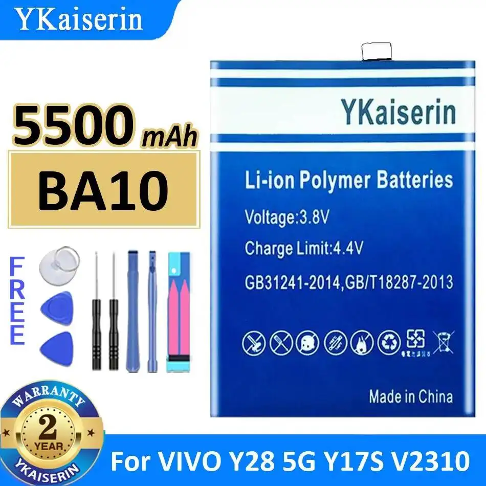 

Good Low-Temperature Performance For Vivo Y28 5G Y17S V2310 BA10 5500Mah Mobile Phone Battery Long-Lasting