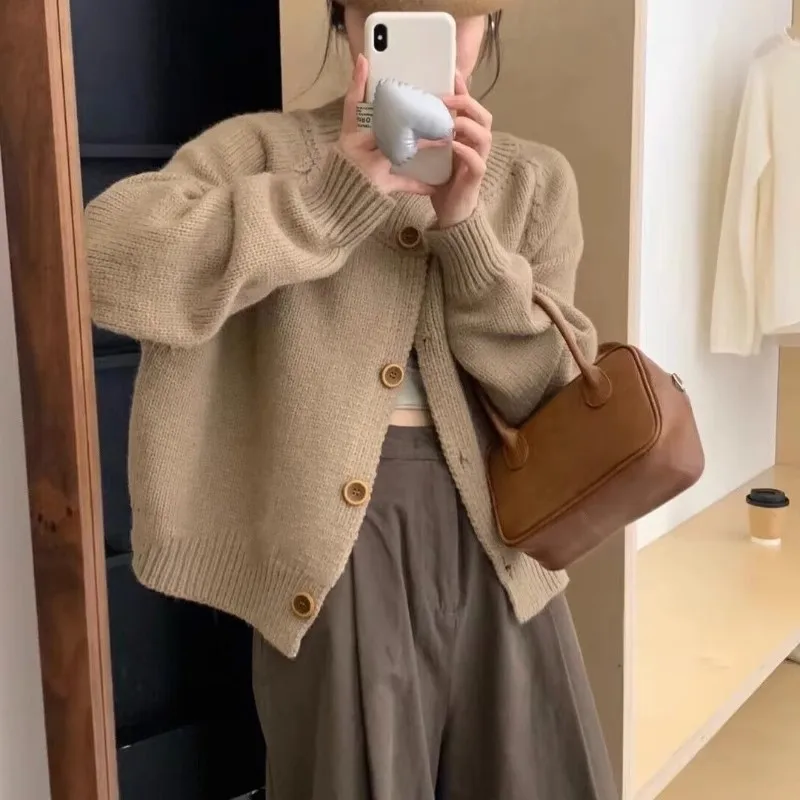 

Autumn Winter Hot Sale Of The Season New Style Long Sleeve Women's Knitted Open Cardigan Sweater High-End Base Layer Shirt