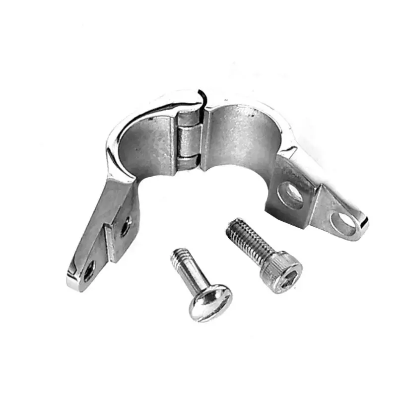 Boat Yacht Bimini Top Hinged Jaw Slide Stainless Steel Marine Hardware Rail Mount Hinged 20/22/25/30/32mm With 2 Screws