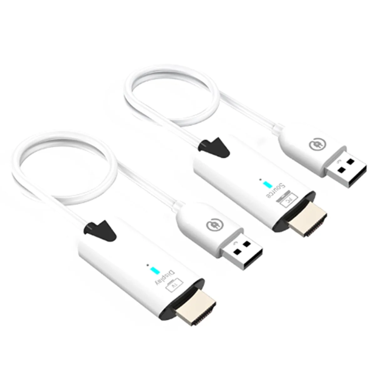 

Wireless HDMI-Compatible Extender Cable Audio Video Transmitter and Receiver Display Adapter for Camera Projector 30M