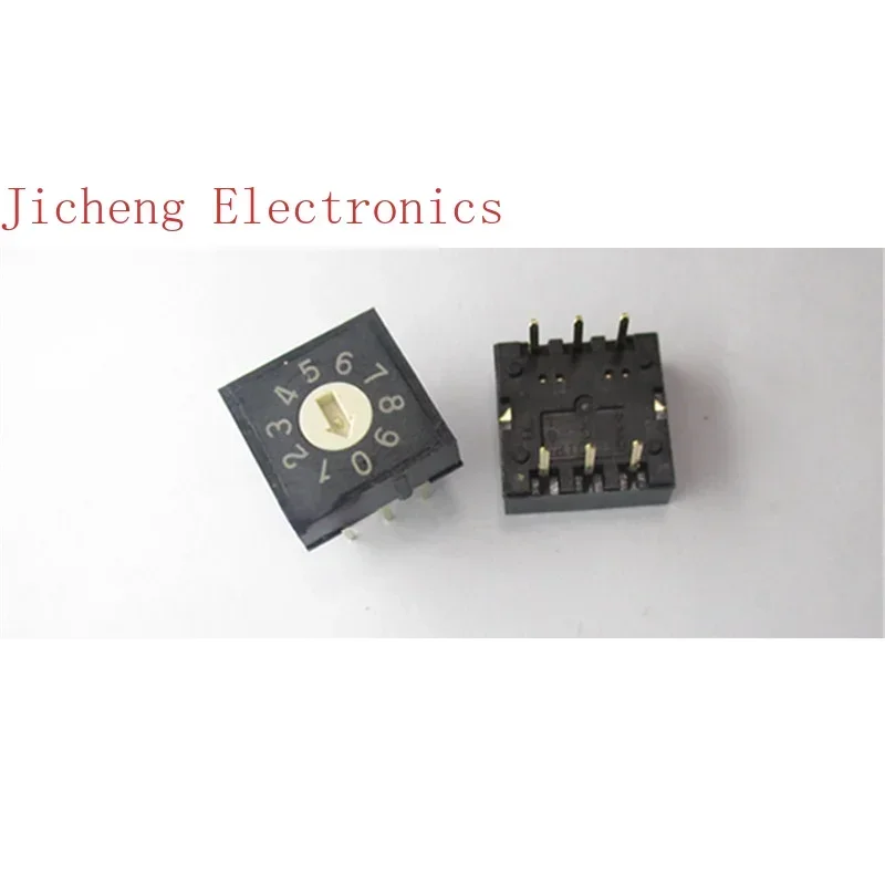 10PCS Taiwan DIPRH3AF-10R-V-B Rotary DIP Switch 10 Gear  0-9 Code  3:3