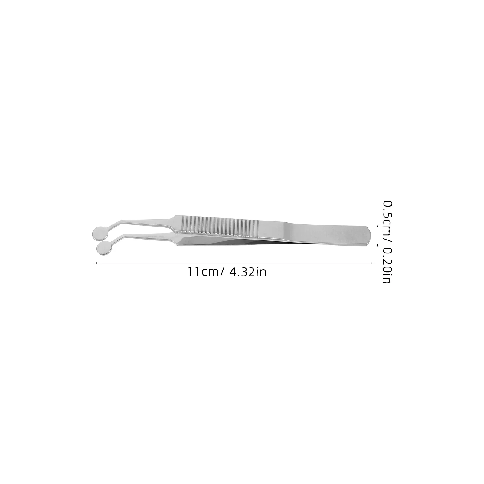 Stainless Steel Meibomian Expressor Forceps Eyelid Massage Tweezers Round Tip Tool for Eye Care Under Eye Massage Device