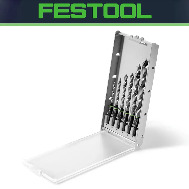 FESTOOL 577396 BKS SYS3 D3-10 CE/W Bohrer-Set mit Aufbewahrungskoffer, Spiralbohrer, starkes, langlebiges Werkzeugzubehör