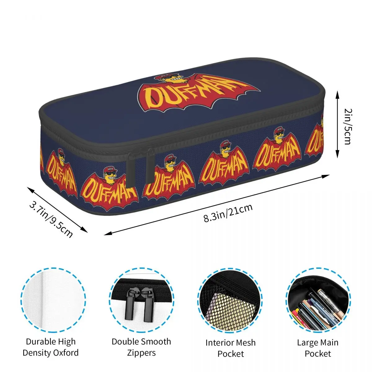 

Duff Beer Pencil Case Pencil Pouch Storage Stationery Supplies Big Capacity Pen Box Pencil Bag for Kids