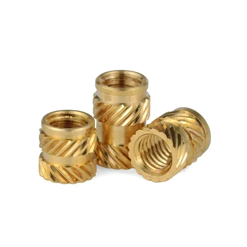 50Pcs M2 M2.5 Insert Brass Nut Hot Melt Knurled Thread Heat Embedment Copper Nuts Embed Pressed Fit for 3d printer Plastic Case