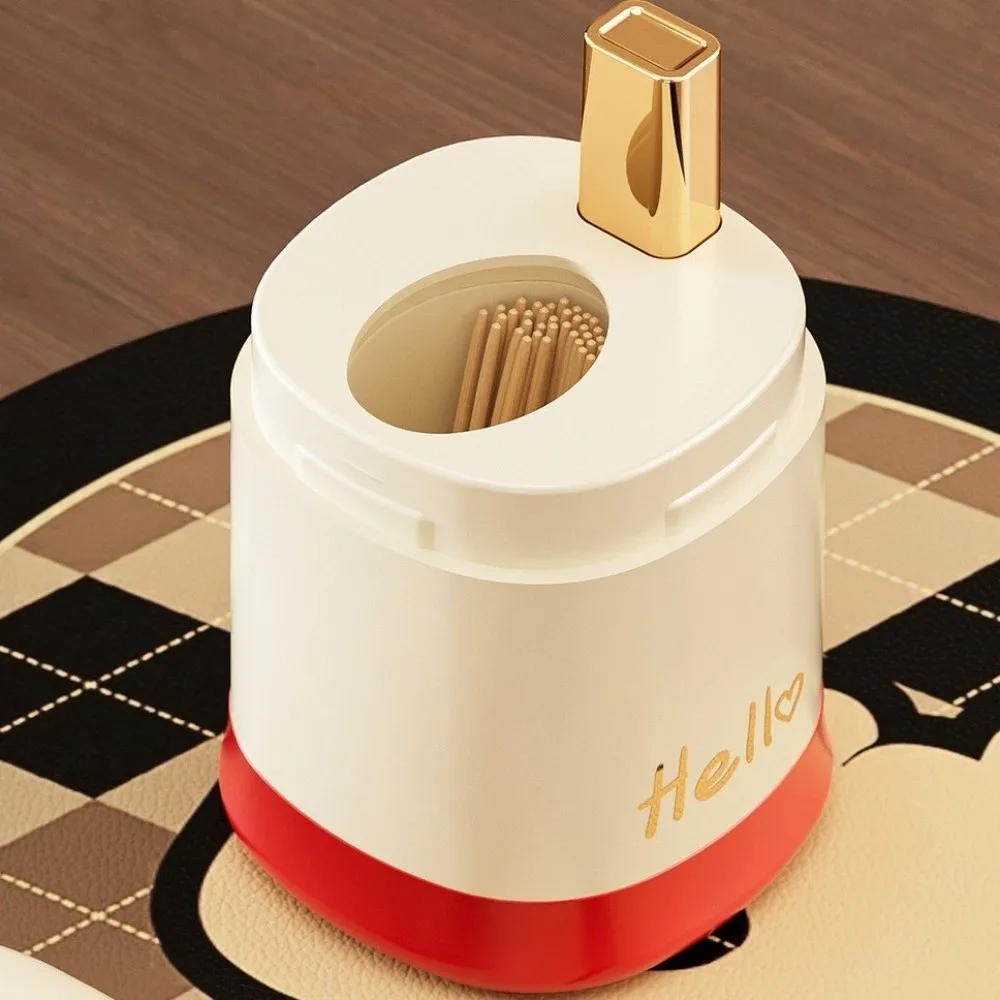 House Shape Automatic Toothpick Holder Detachable Cartoon Toothpick Dispenser Pops Up PP Toothpick Canister Living Room Decor