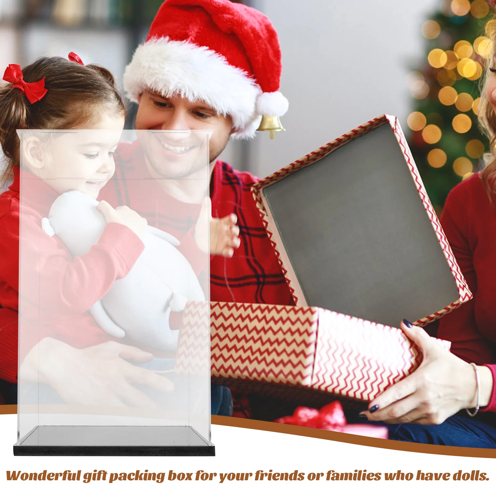 

Acrylic Display Case Transparent Storage Dustproof Showcase For Collectibles Decoration Clear Container Stackable Gift Box