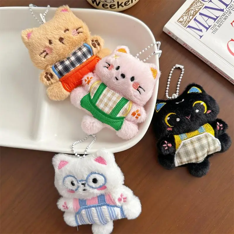 Cute Plush Cat Doll Pendant Girl Backpack Doll Pendant Couple Bag Keychain Decorative Gift