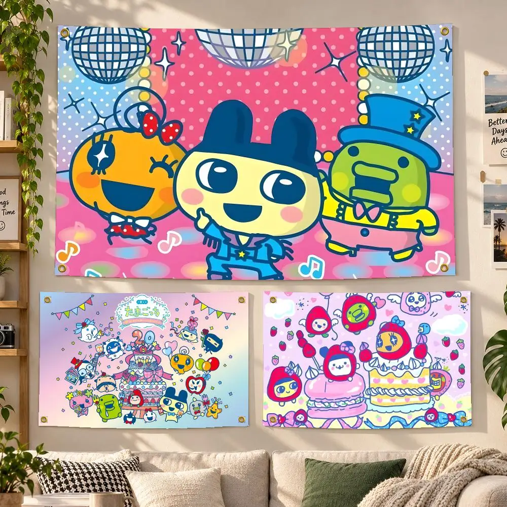 Toy Tamagotchi Retro Y2K Virtual Pet Flags Personalized Banner Flag Room Dorm Camping Picnic Garage Bar Outdoor Wall Decor