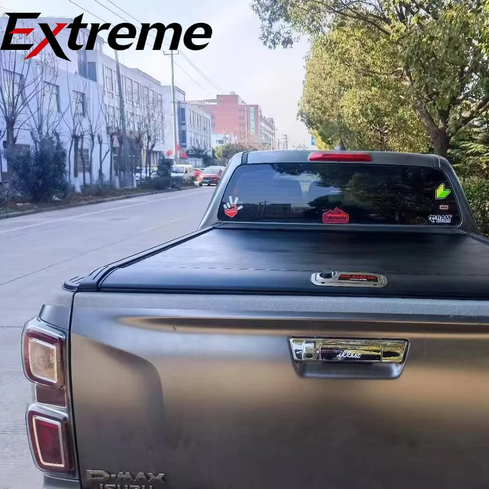 Aluminum Alloy Off-Road Vehicle Tonneau Cover for Toyota Ram Silverado F150 Pickup Trucks Retractable Roller Shutter Lid Roll-Up