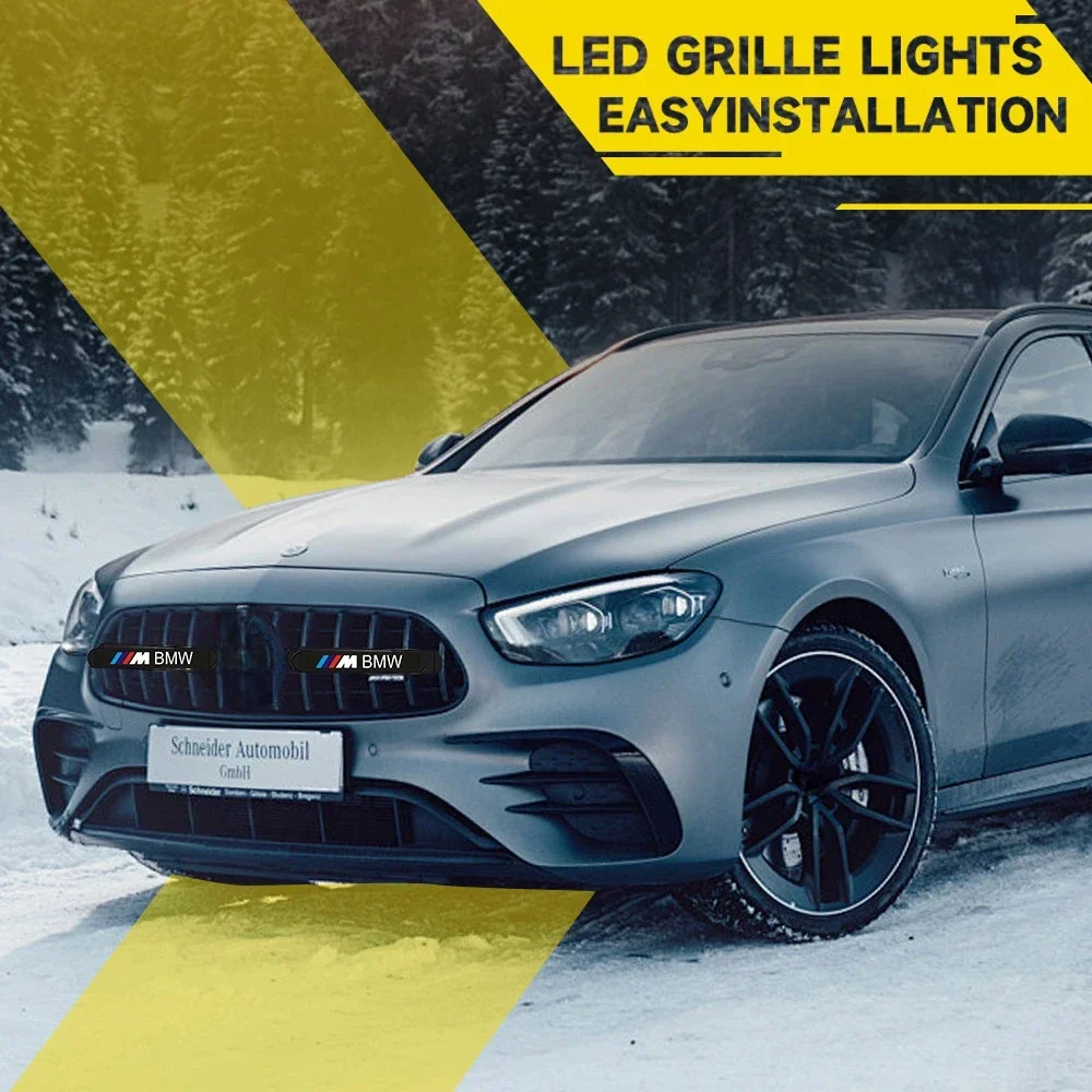 

Car Mid-Net LED light Front Cover Grille Lamp Emblem Decor For BMW 525d 520d 528d 530d 535d 550d 5 Series E39 E60 E61