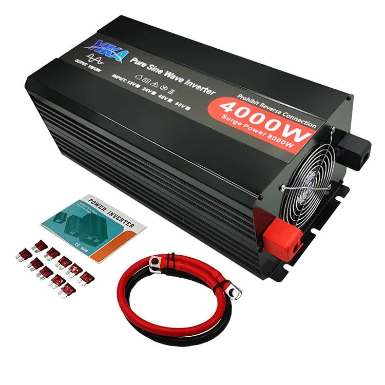 YIKA 12V 48V DC To AC 120V 220V Converter 4000 Watt Home Off Grid 4000W Pure Sine Wave Power Inverter