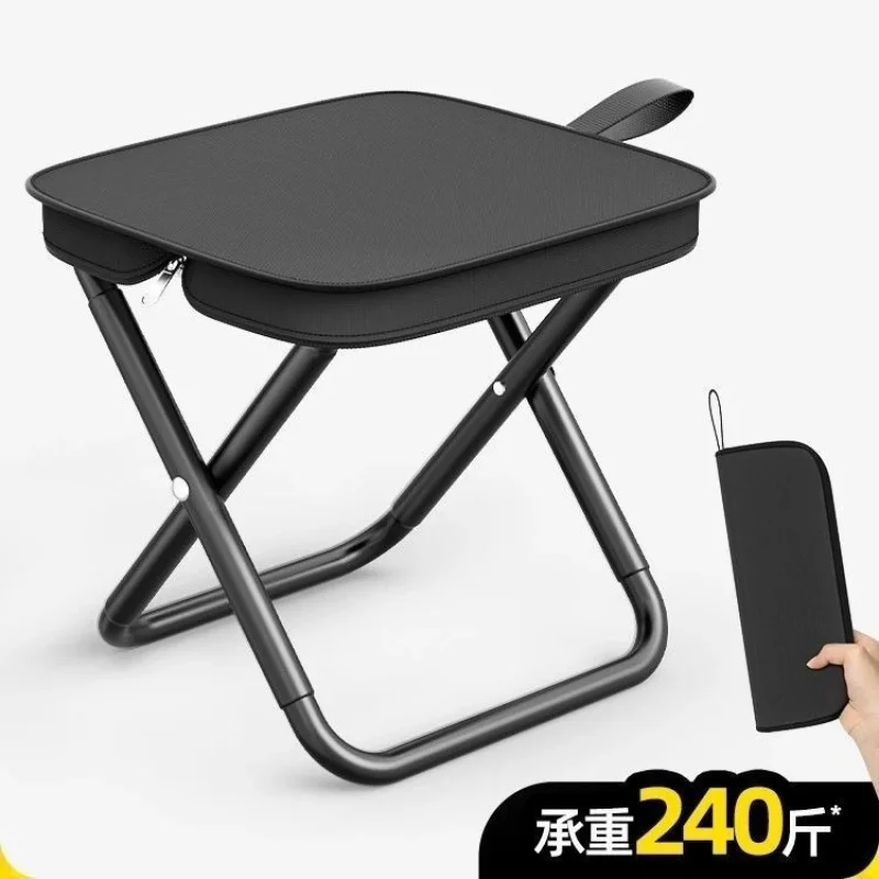 Outdoor Folding Chair Portable Small Stool Fishing Chair Ultra-light Camping Picnic Queuing Portable Handbag Stool Small Maza