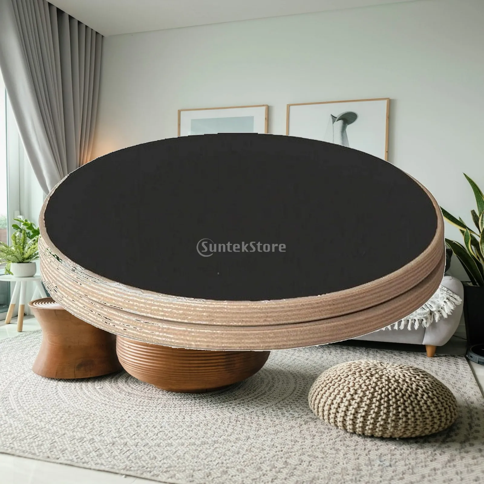 Wooden Balance Board Sturdy Rotating Balance Board Fitness Equipment Compact Wear-Resistant for Athletes, Home Gym