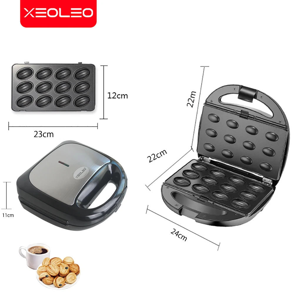 XEOLEO 6 w 1 elektryczna gofrownica Grill ciasto kanapkowe Mini gofrownica domowe urządzenie kuchenne Multibaker maszyna śniadaniowa