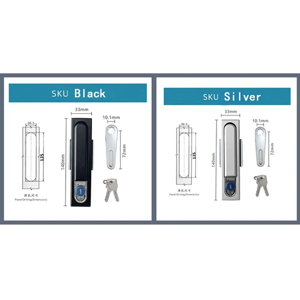 1Set Switch Mailbox Cabinet Door Lock Kit Industrial Machine Tool Equipment Power Distribution Box Electric Cabinet Plane Lock