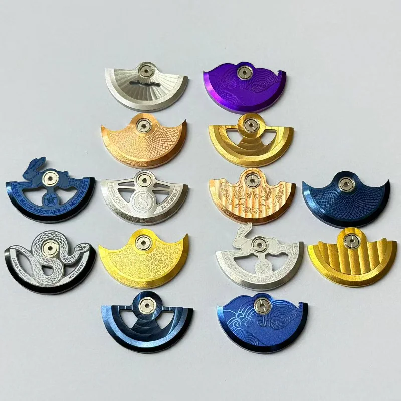 Customized Black Red Green Blue Silver Gold New Automatic Hammer Rotor for NH34/NH35/NH36/4R35/7S26 Movement Watch Repair Parts