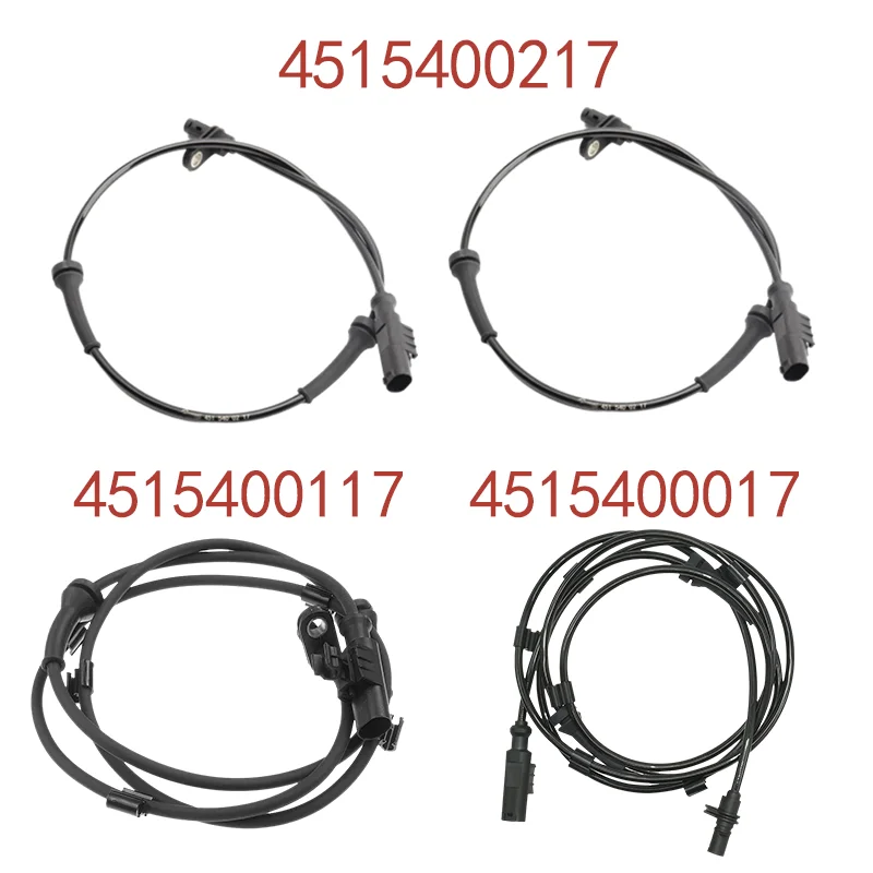 4pcs ABS Wheel Speed Sensor 4515400017 4515400117 4515400217 For Mercedes Benz Smart Fortwo W451 1.0MHD 1.0T 3B21