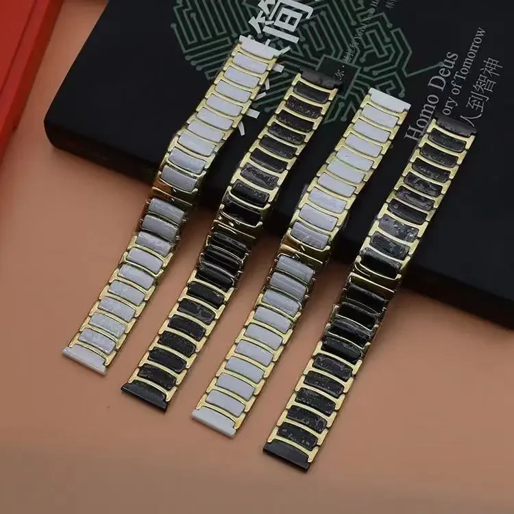 Correa de Metal cerámico para Apple Watch Ultra 2, 49mm, 10, 42mm, 46mm, Correa, iWatch 9, 8, 7, 6, 5 SE, 45mm, 44mm, 41mm y 40mm